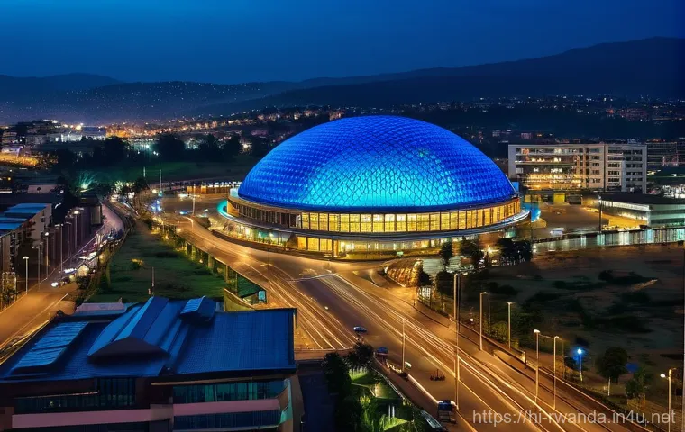 르완다의 주요 공공 프로젝트 - Image Prompt 1: Kigali's Modern Urban Vista**