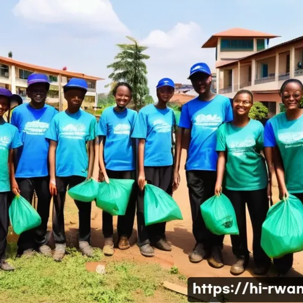 르완다에서의 기후 변화 대응 - **Prompt 1: Umuganda Community Clean-Up Day in Kigali**
"A vibrant, high-definition photograph c...