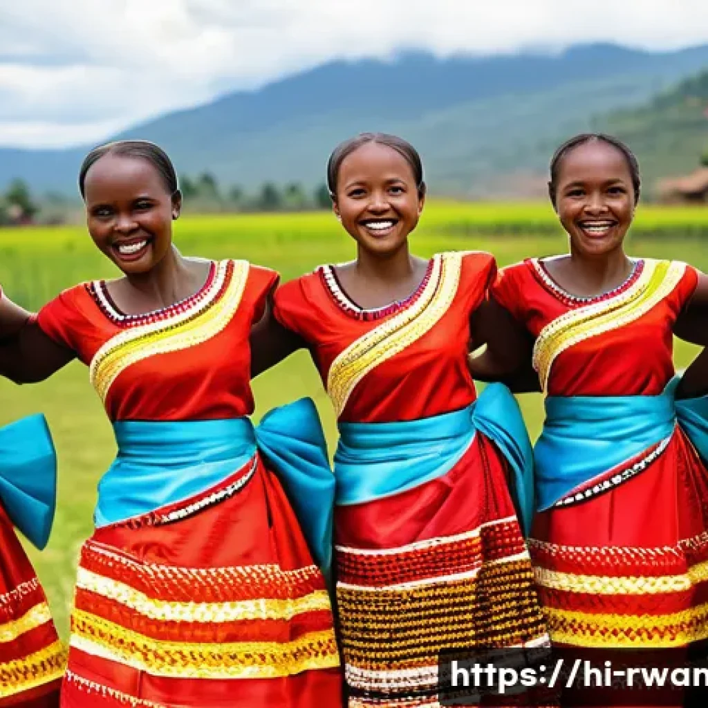르완다의 민속 춤 역사 강의 - Rwandan Ikoraho Dance: Joyful Community Celebration**
"A group of Rwandan women gracefully performi...