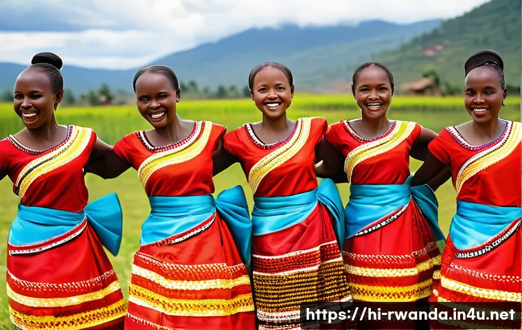 르완다의 민속 춤 역사 강의 - Rwandan Ikoraho Dance: Joyful Community Celebration**
"A group of Rwandan women gracefully performi...